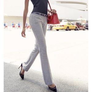 Express "The Columnist" Dress Pants, Black & White Grid Pattern, Size 00R